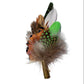 Lime Green and Natural Feather Hat Pin CFP857