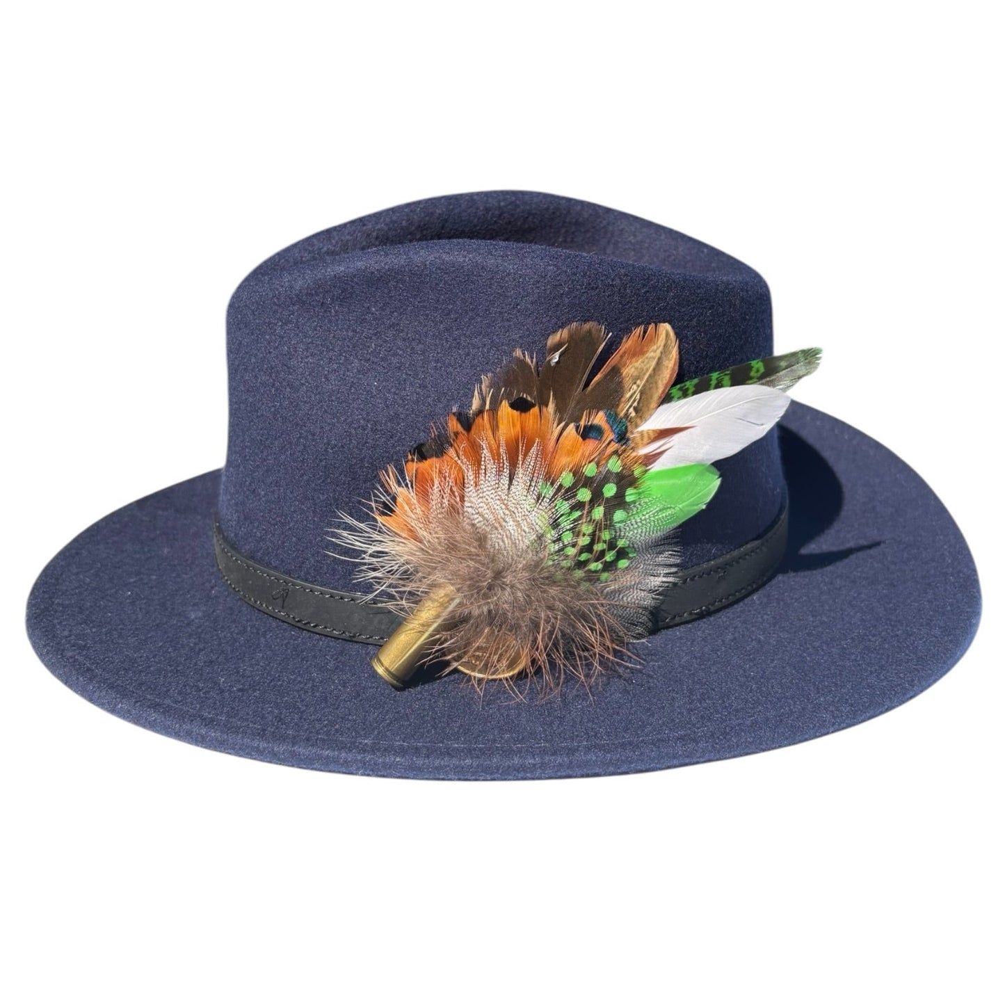 Lime Green and Natural Feather Hat Pin CFP857