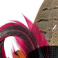 Claret and Natural Feather Hat Pin CFP858