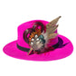 Claret and Natural Feather Hat Pin CFP858