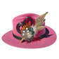 Claret and Natural Feather Hat Pin CFP858