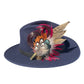 Claret and Natural Feather Hat Pin CFP858
