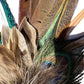 Peacock and Natural Feather Hat Pin CFP859
