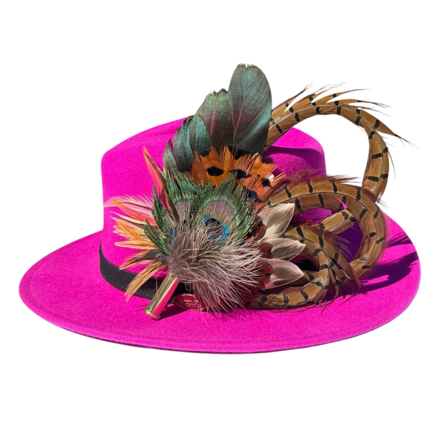 Peacock and Natural Feather Hat Pin CFP860
