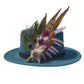 Peacock, Cerise Pink and Light Pink Feather Hat Pin CFP862