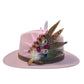 Cerise Pink and Light Pink Feather Hat Pin CFP863