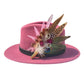 Cerise Pink and Light Pink Feather Hat Pin CFP863