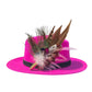 Cerise and Light Pink Feather Hat Pin CFP865