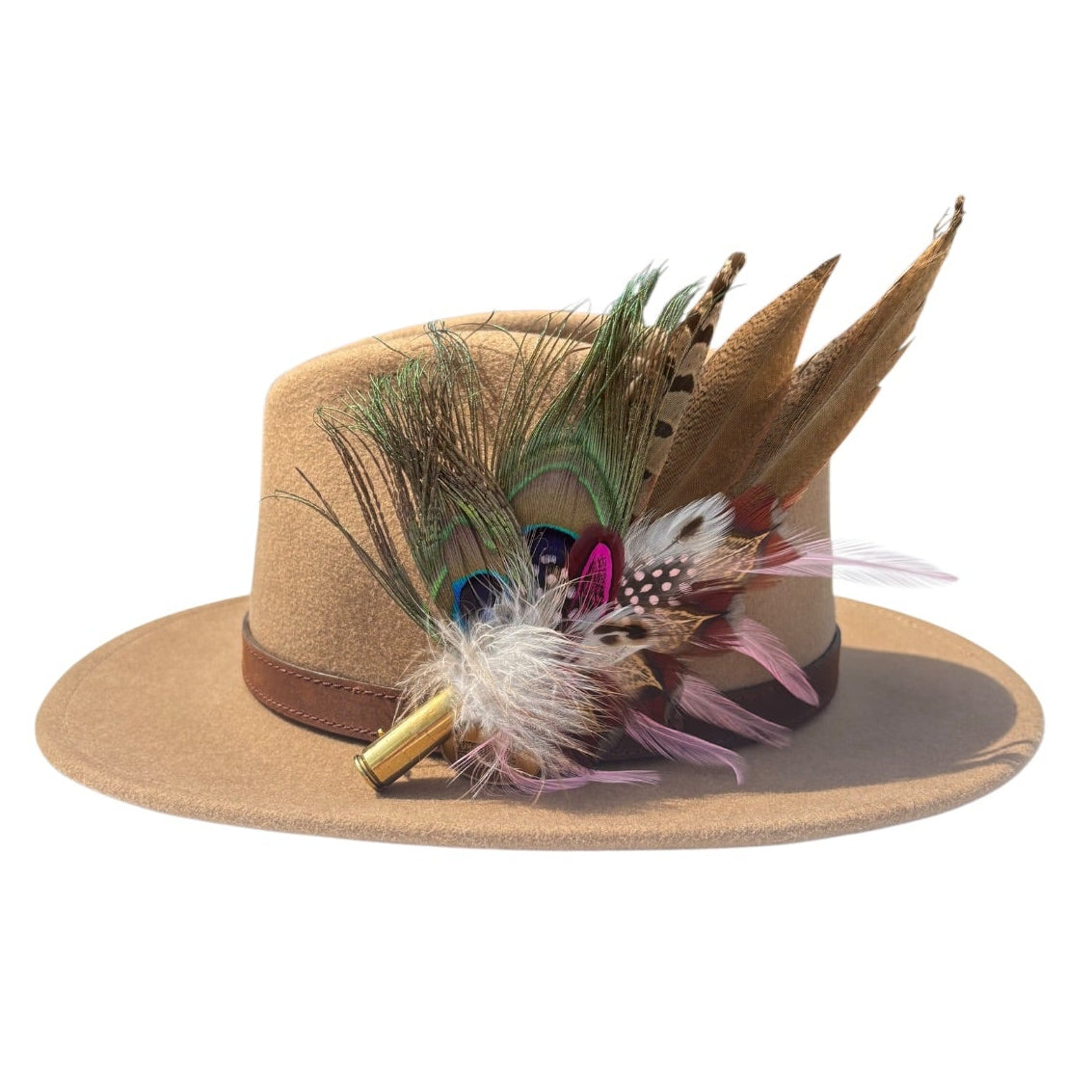 Cerise and Light Pink Feather Hat Pin CFP865