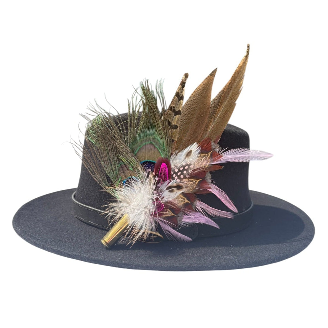 Cerise and Light Pink Feather Hat Pin CFP865