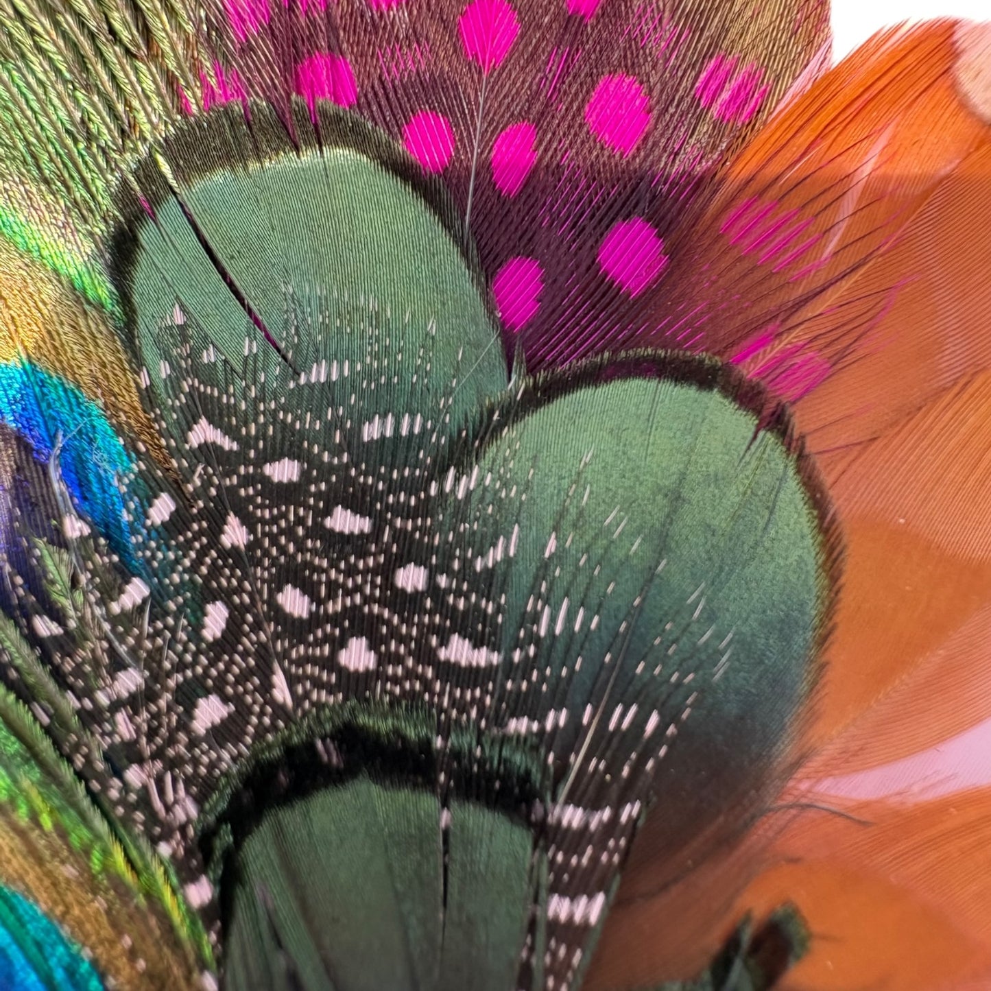 Cerise and Light Pink Feather Hat Pin CFP866