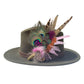 Cerise and Light Pink Feather Hat Pin CFP866