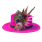 Cerise and Light Pink Feather Hat Pin CFP866
