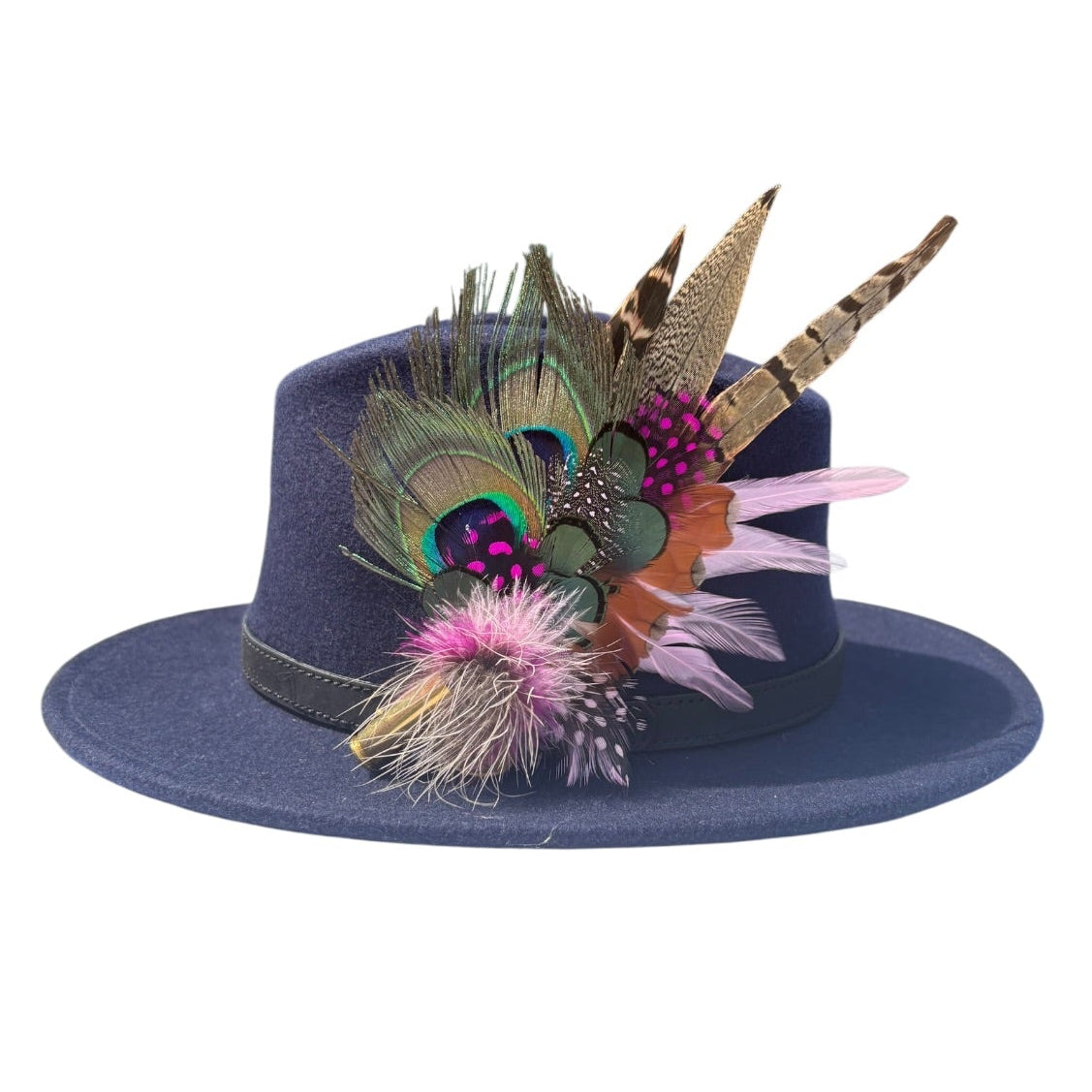 Cerise and Light Pink Feather Hat Pin CFP866