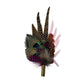 Peacock, Cerise and Light Pink Feather Hat Pin CFP867