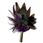 Teal, Peacock, Guinea Fowl, Duck & Pheasant Feather Hat Pin CFP874