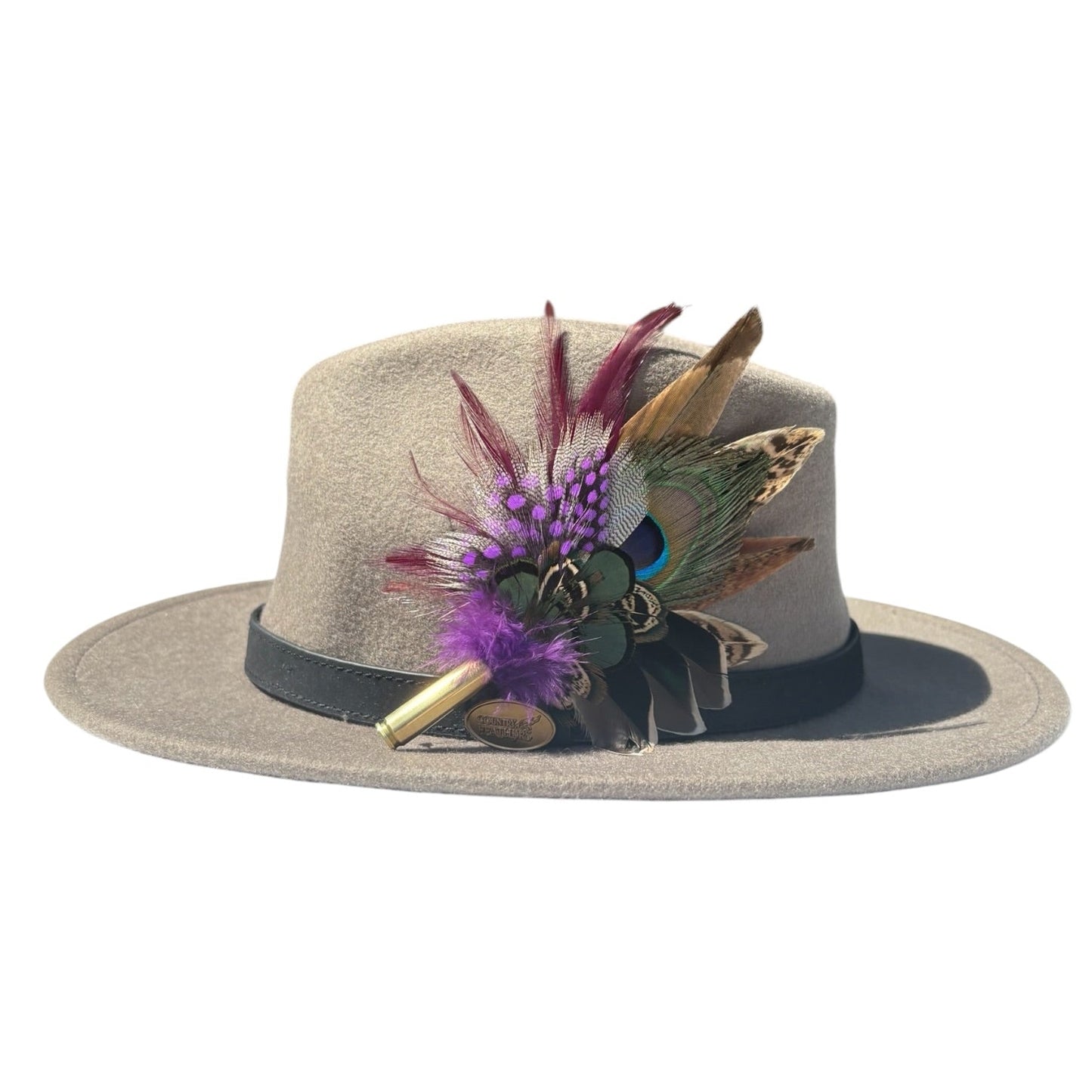 Teal, Peacock, Guinea Fowl, Duck & Pheasant Feather Hat Pin CFP874