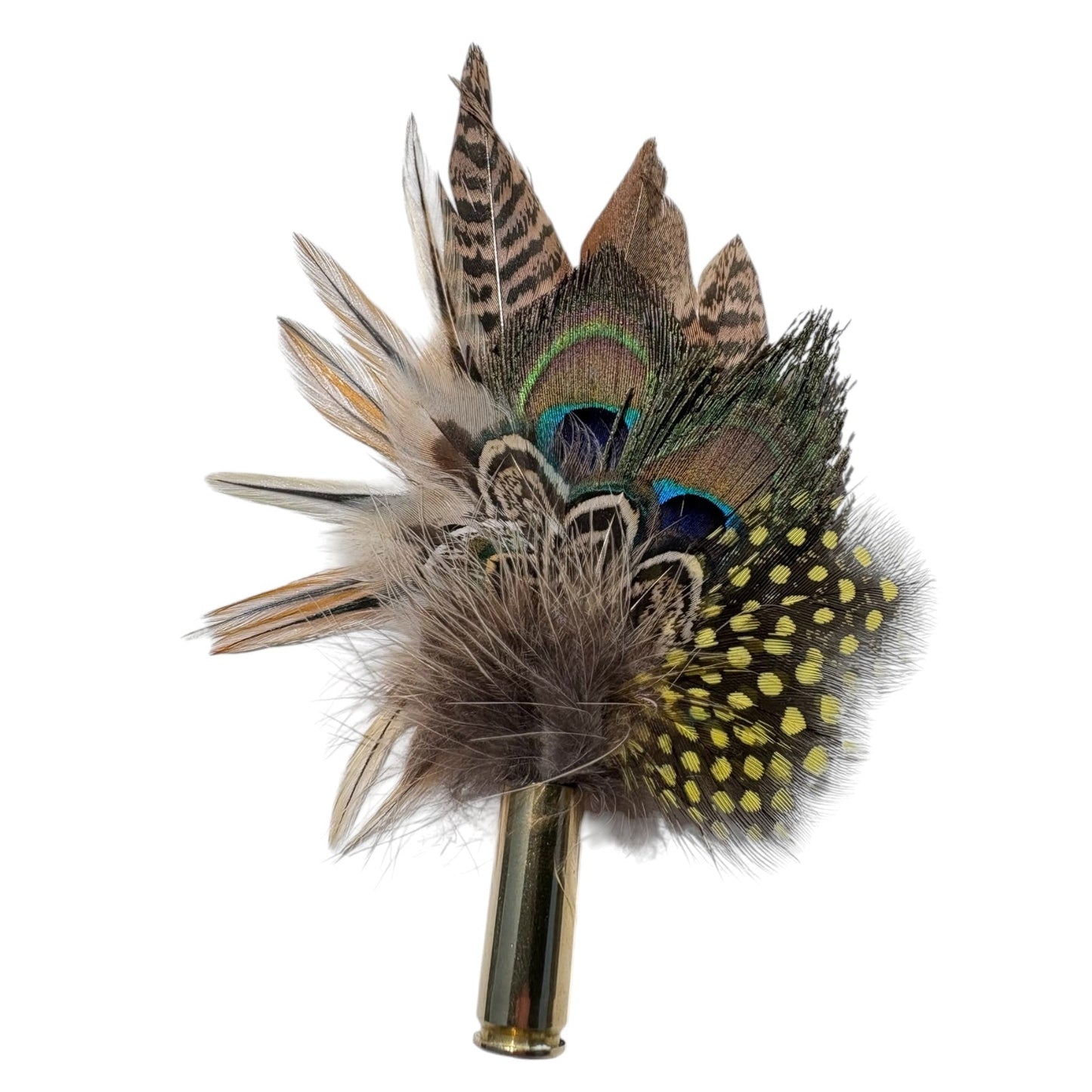 Peacock, Rooster, Guinea Fowl, Duck & Pheasant Feather Hat Pin CFP875