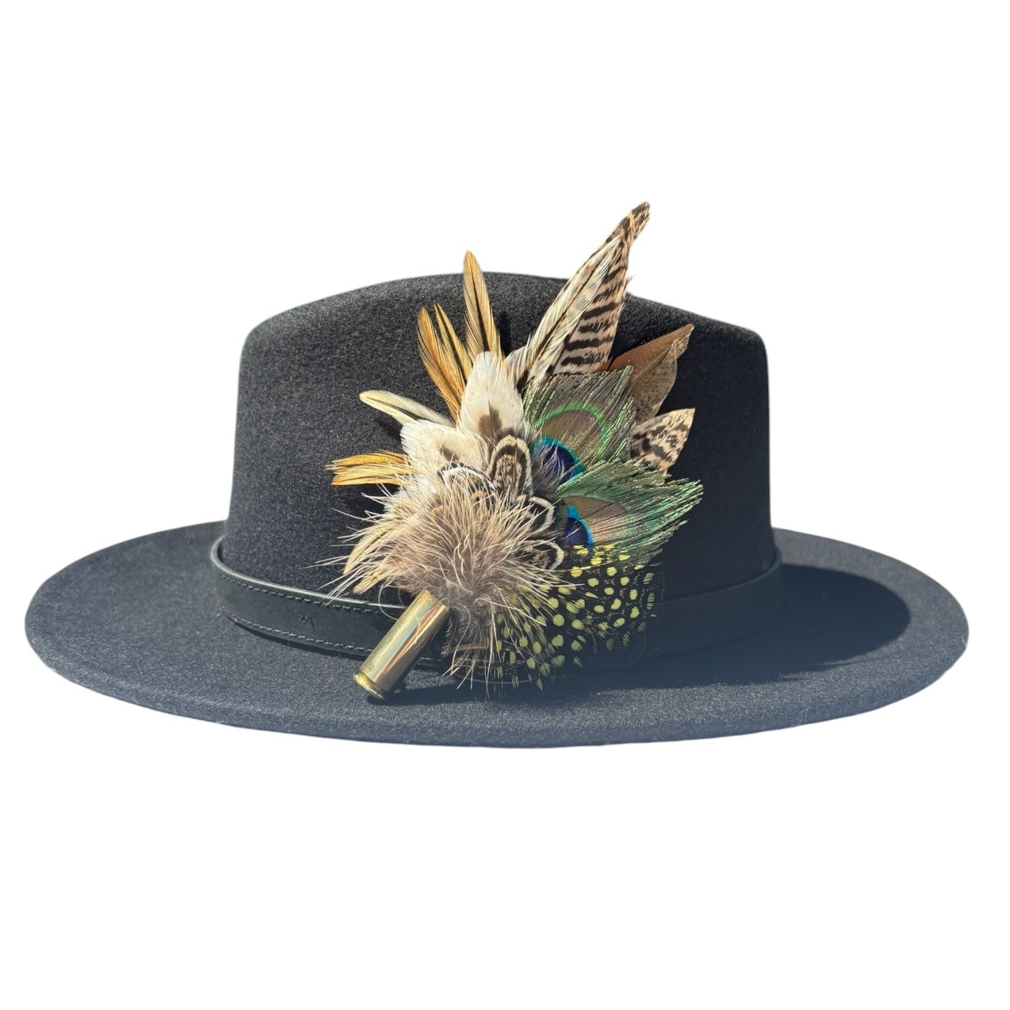 Peacock, Rooster, Guinea Fowl, Duck & Pheasant Feather Hat Pin CFP875