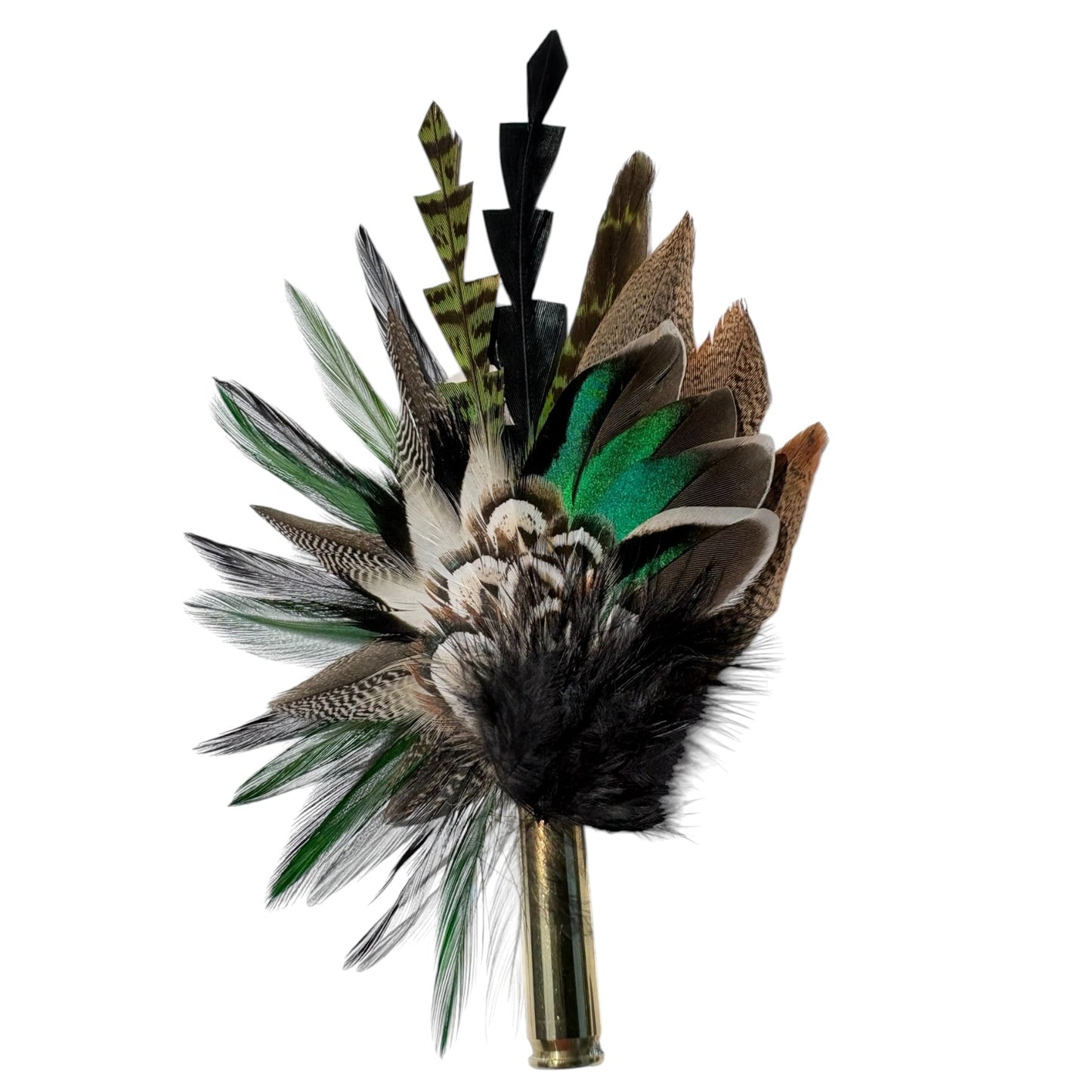 Teal, Rooster, Duck & Pheasant Feather Hat Pin CFP877