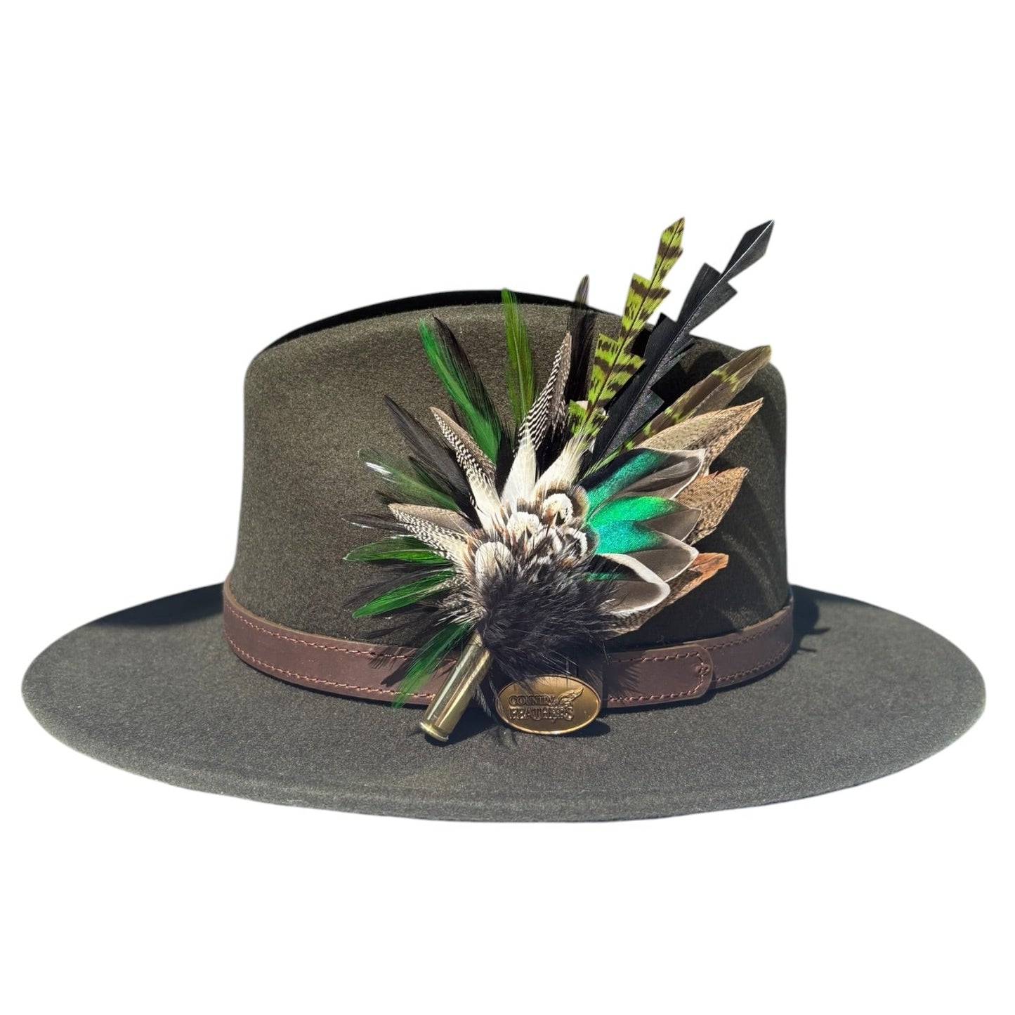 Teal, Rooster, Duck & Pheasant Feather Hat Pin CFP877