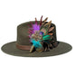 Teal, Rooster, Peacock and Pheasant Feather Hat Pin CFP869