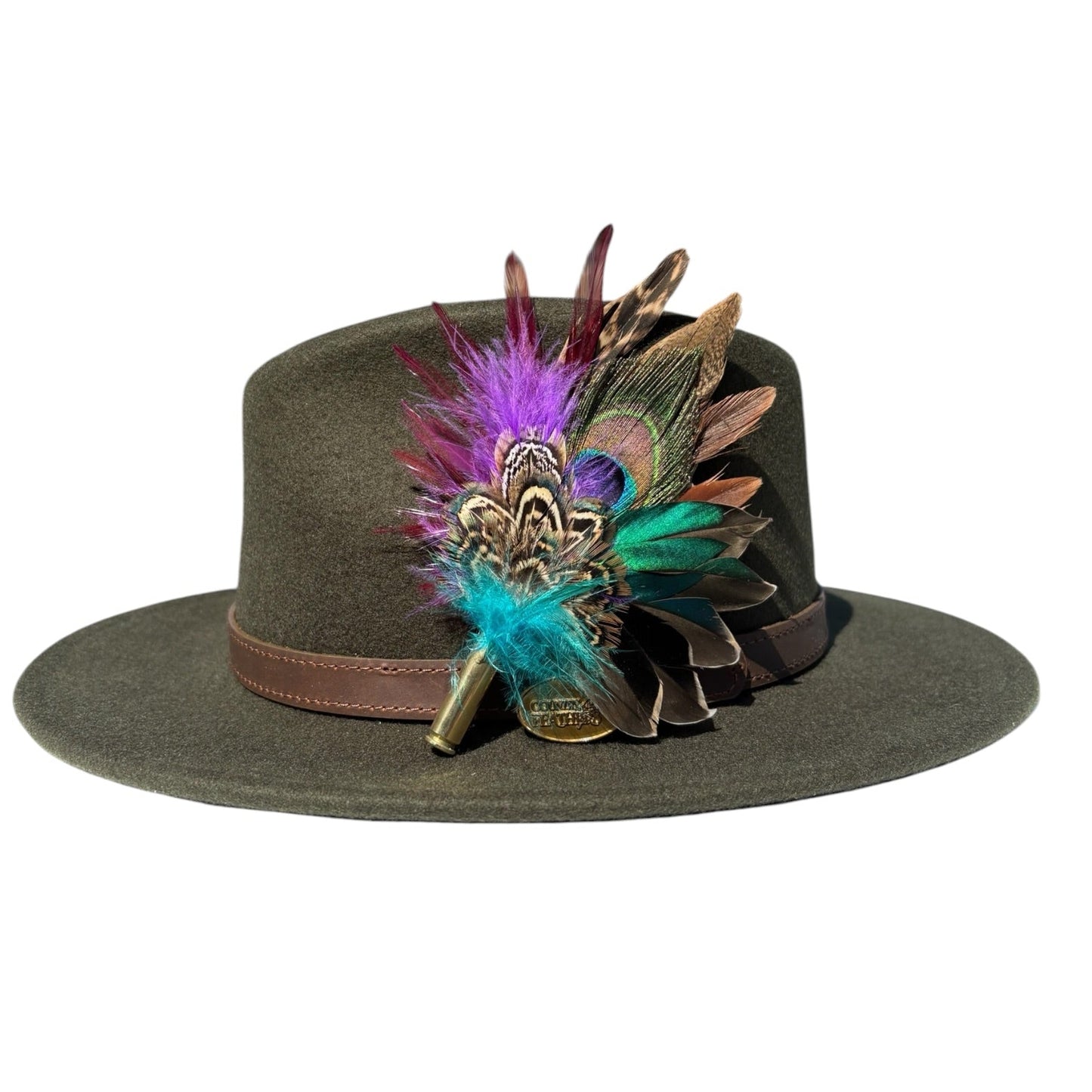 Teal, Rooster, Peacock and Pheasant Feather Hat Pin CFP869