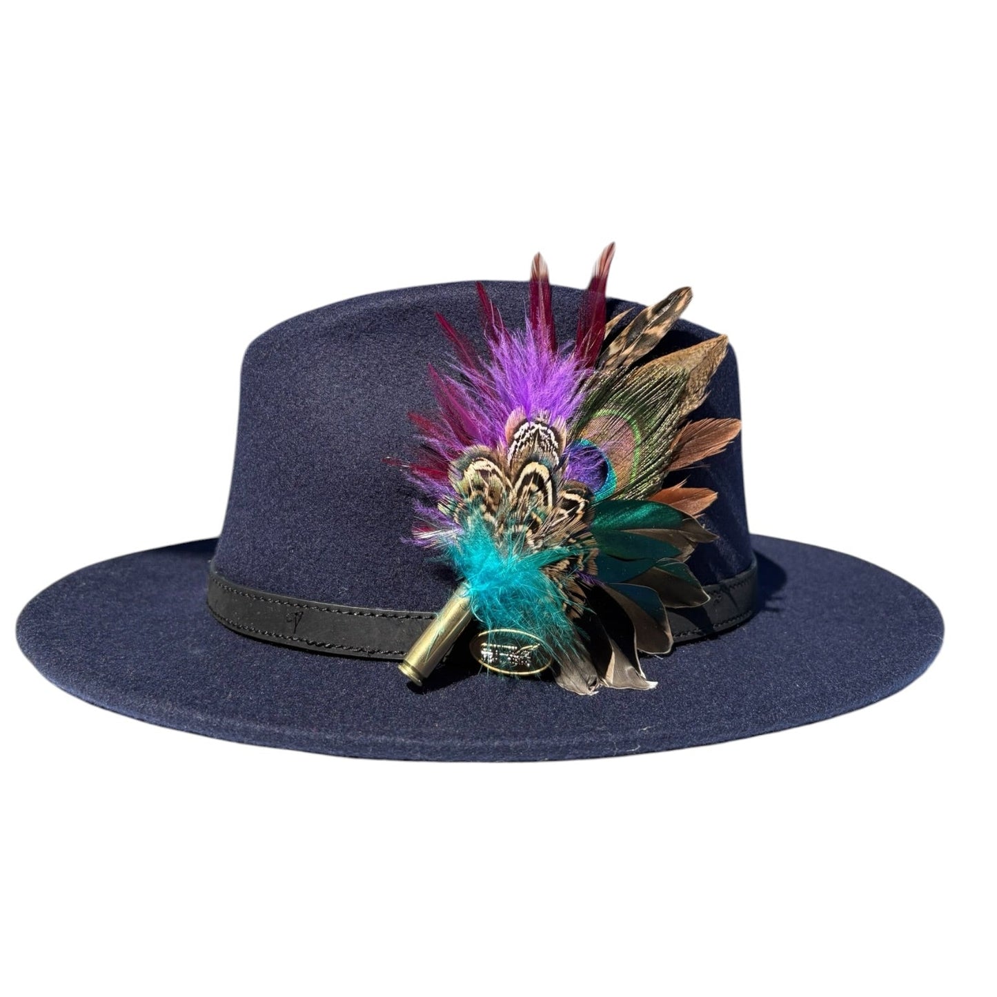 Teal, Rooster, Peacock and Pheasant Feather Hat Pin CFP869