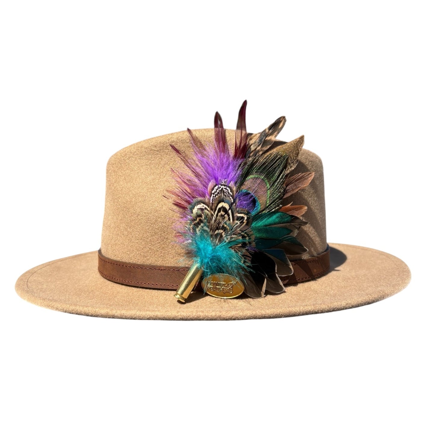Teal, Rooster, Peacock and Pheasant Feather Hat Pin CFP869