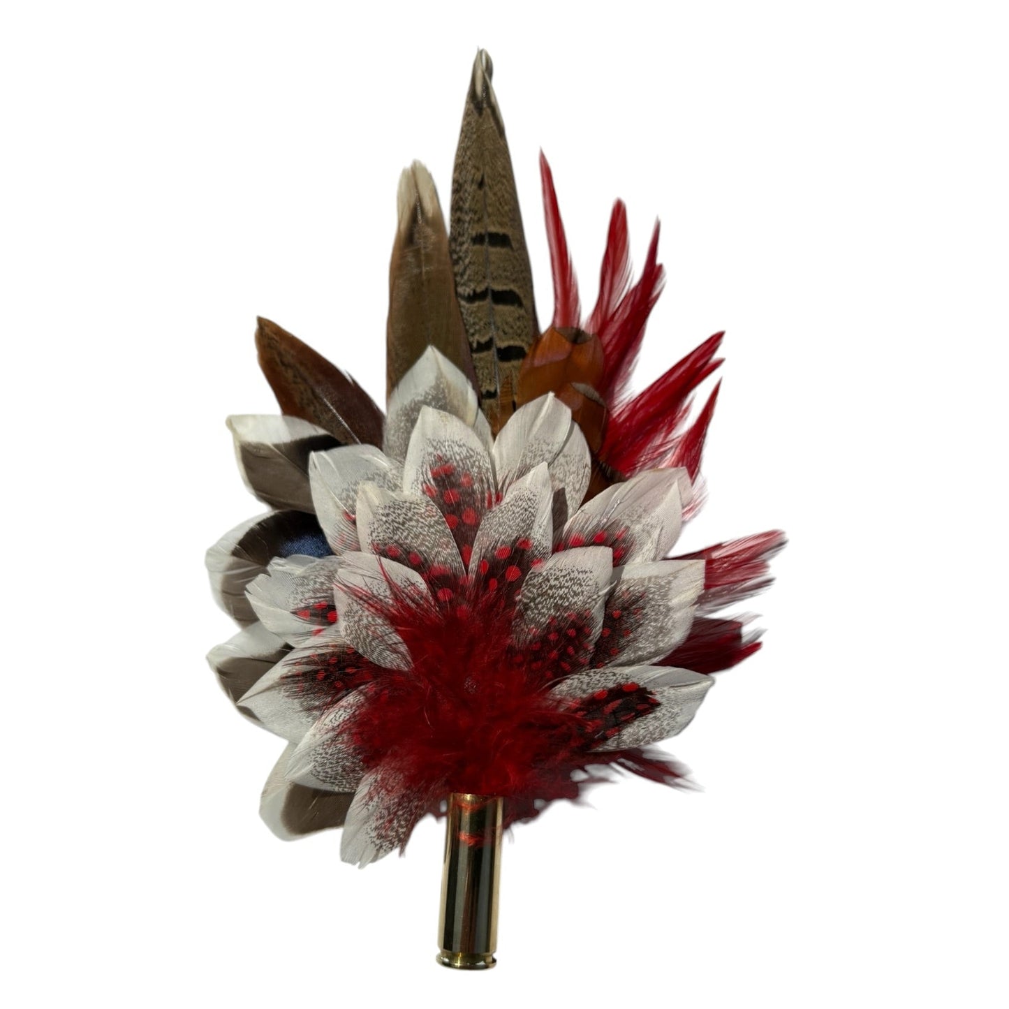 Duck, Guinea Fowl Rooster & Pheasant Feather Hat Pin CFP871