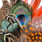 Peacock, Rooster, Guinea Fowl, Goose & Pheasant Feather Hat Pin CFP872