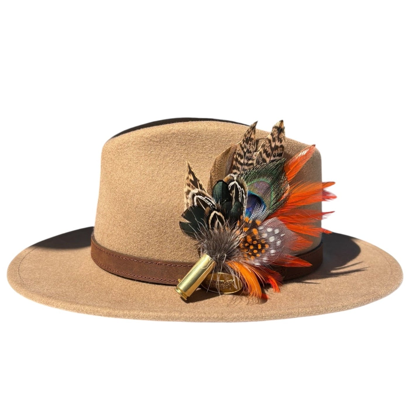 Peacock, Rooster, Guinea Fowl, Goose & Pheasant Feather Hat Pin CFP872