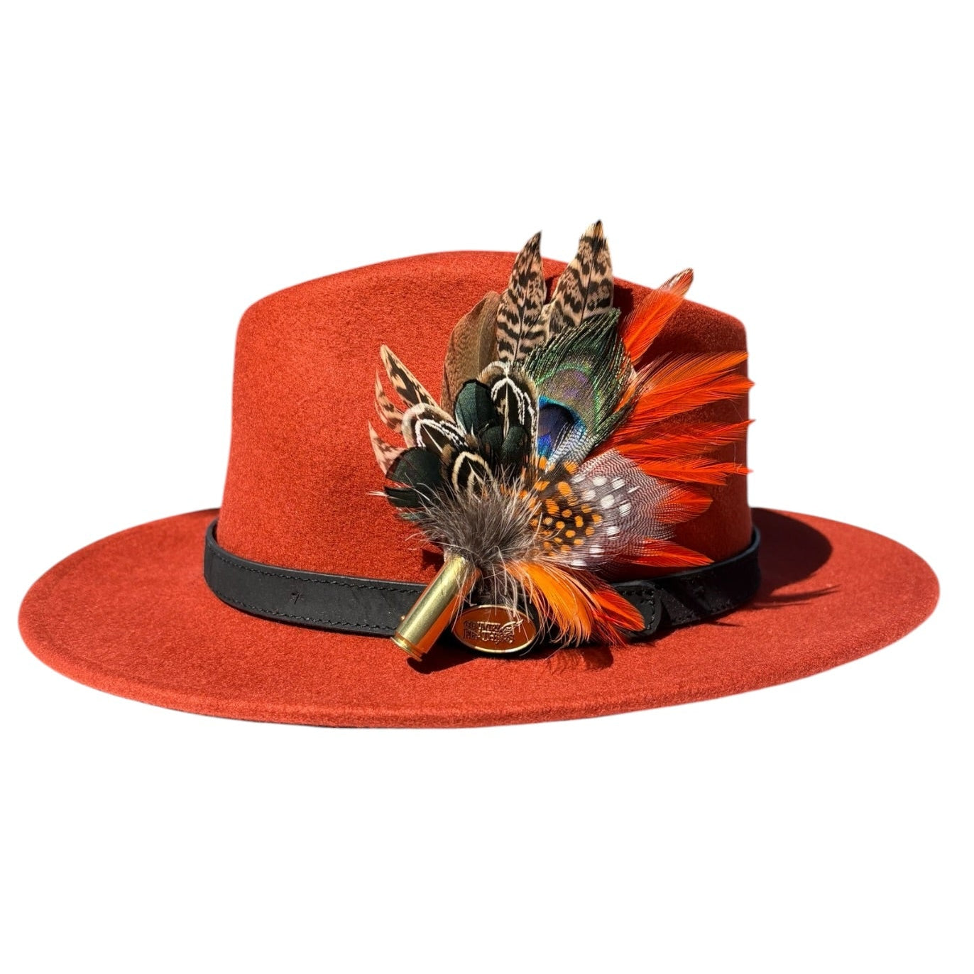 Peacock, Rooster, Guinea Fowl, Goose & Pheasant Feather Hat Pin CFP872
