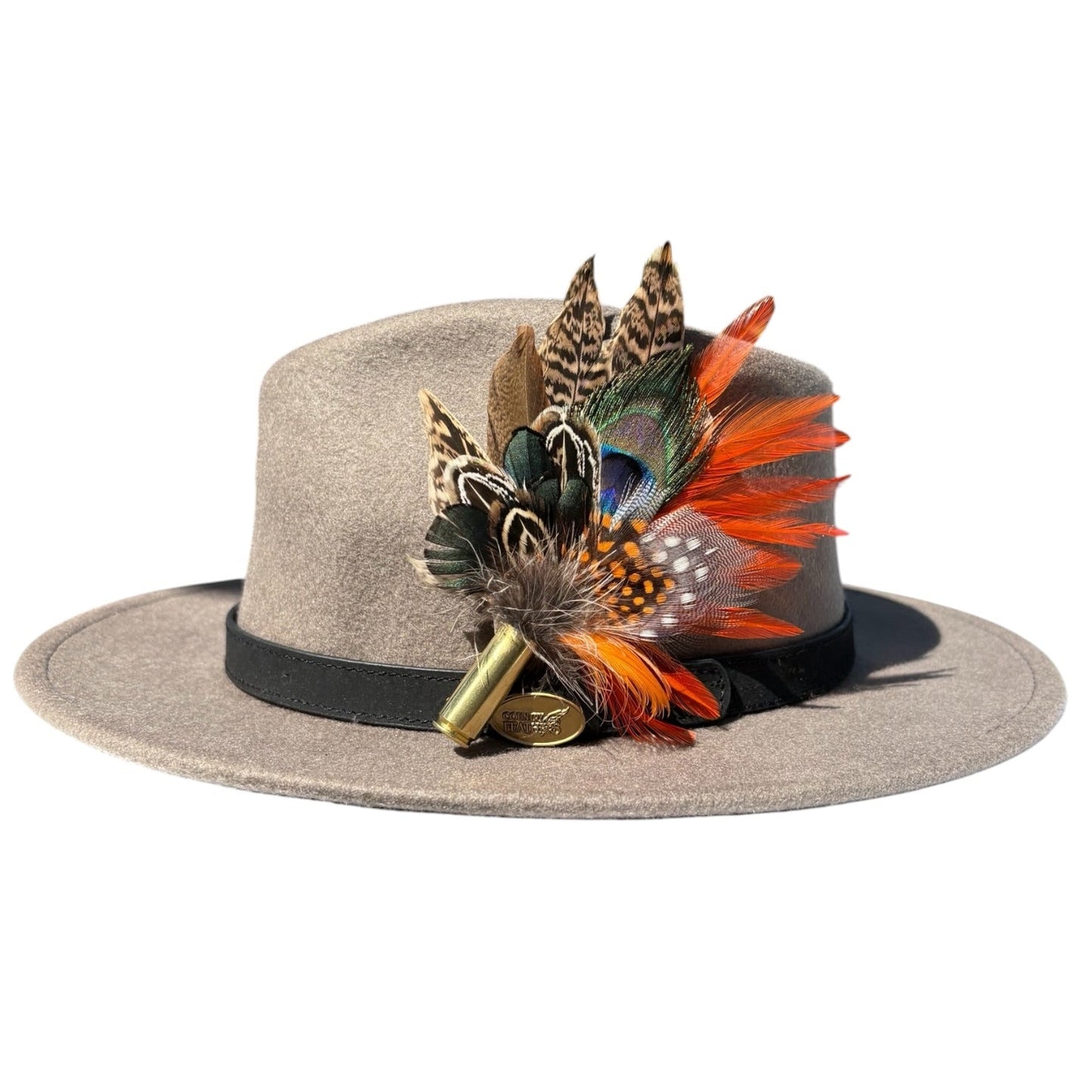 Peacock, Rooster, Guinea Fowl, Goose & Pheasant Feather Hat Pin CFP872