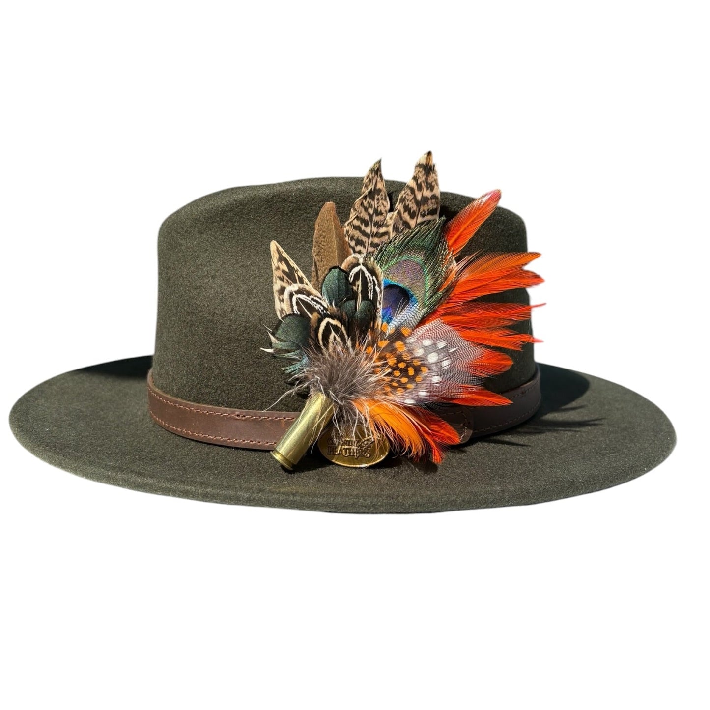Peacock, Rooster, Guinea Fowl, Goose & Pheasant Feather Hat Pin CFP872