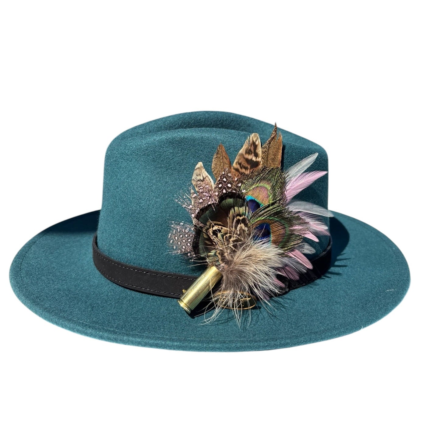 Peacock, Rooster, Guinea Fowl & Pheasant Feather Hat Pin CFP873
