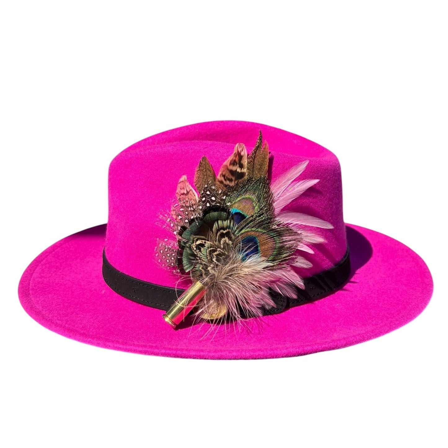Peacock, Rooster, Guinea Fowl & Pheasant Feather Hat Pin CFP873