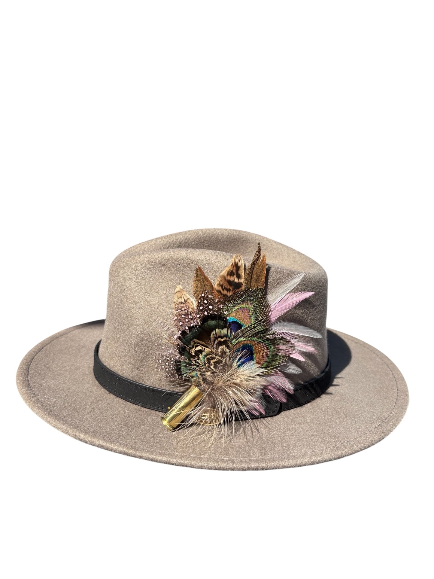 Peacock, Rooster, Guinea Fowl & Pheasant Feather Hat Pin CFP873