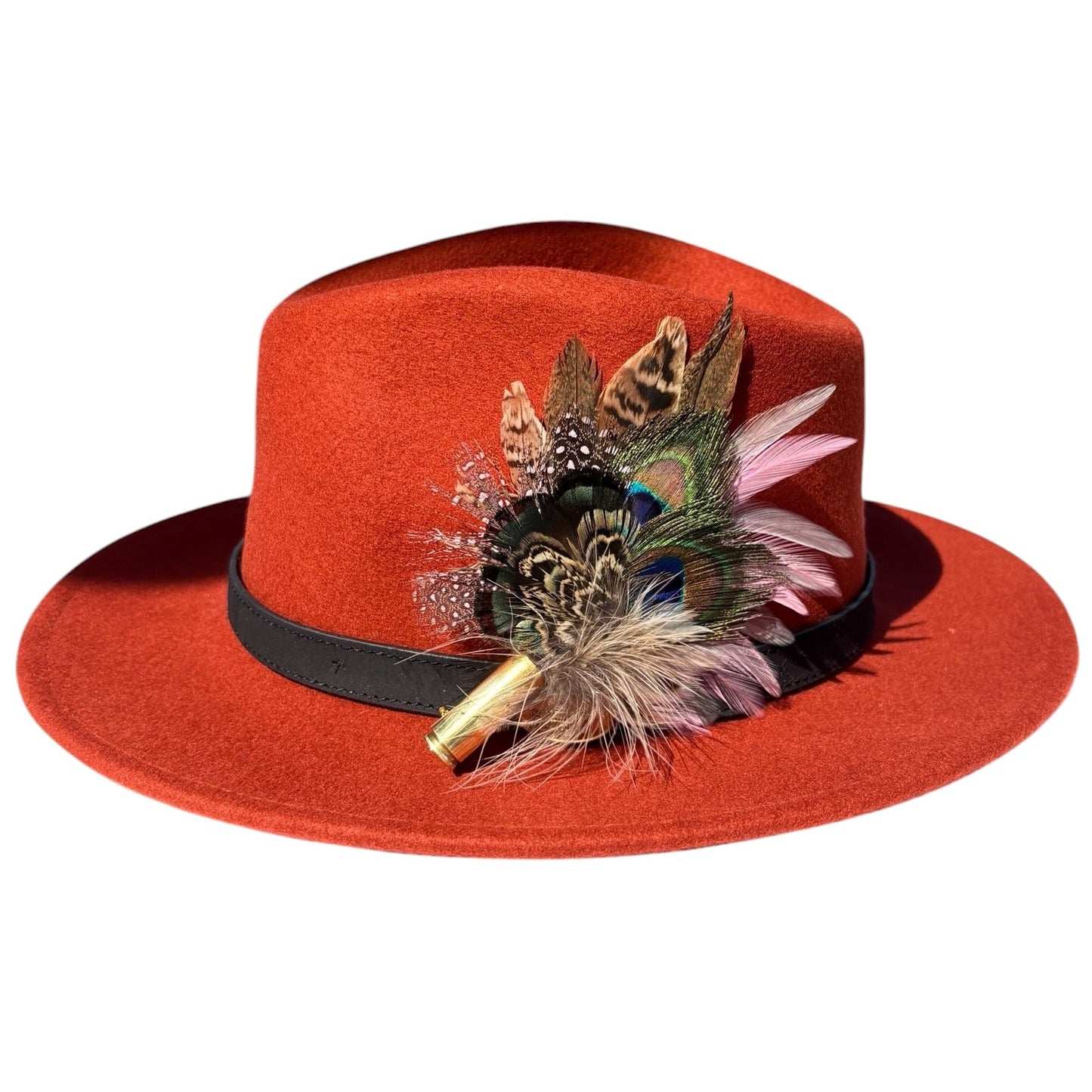Peacock, Rooster, Guinea Fowl & Pheasant Feather Hat Pin CFP873