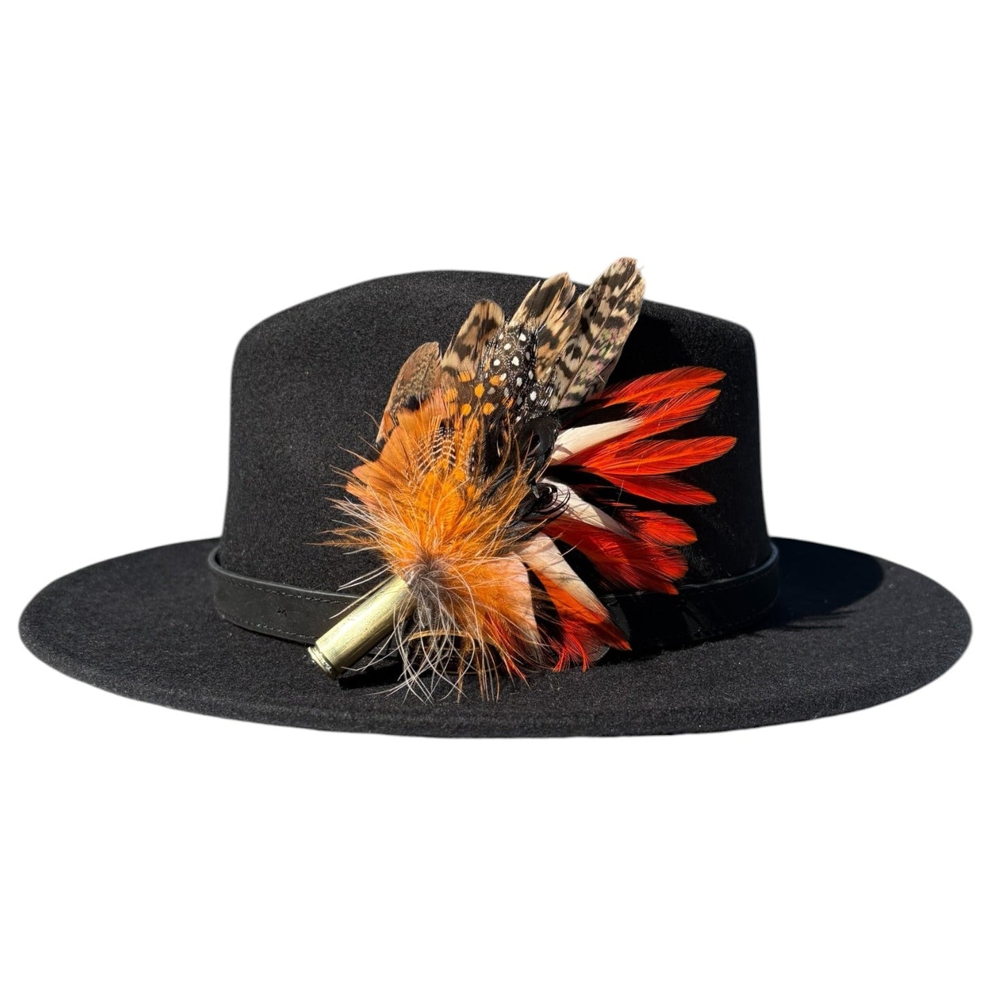 Teal, Duck, Rooster, Guinea Fowl & pheasant Feather Hat Pin CFP882