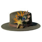 Teal, Peacock and Natural Feather Hat Pin CFP883