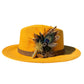 Teal, Peacock and Natural Feather Hat Pin CFP883