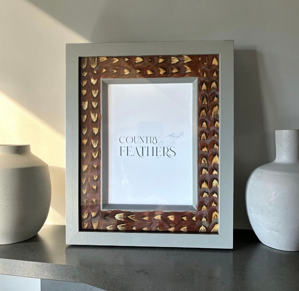 Pheasant Feather Photo Frame  7 X 5  CFPF2471
