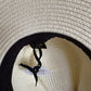 Fedora beige Straw Hat with Pink Ribbon Band CFSH12