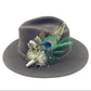 Emerald Green and Natural Feather Hat Pin (CFP826)