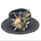 Blue Rust and Natural Feather Hat Pin (CFP827)