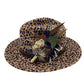Blue Rust and Natural Feather Hat Pin (CFP827)