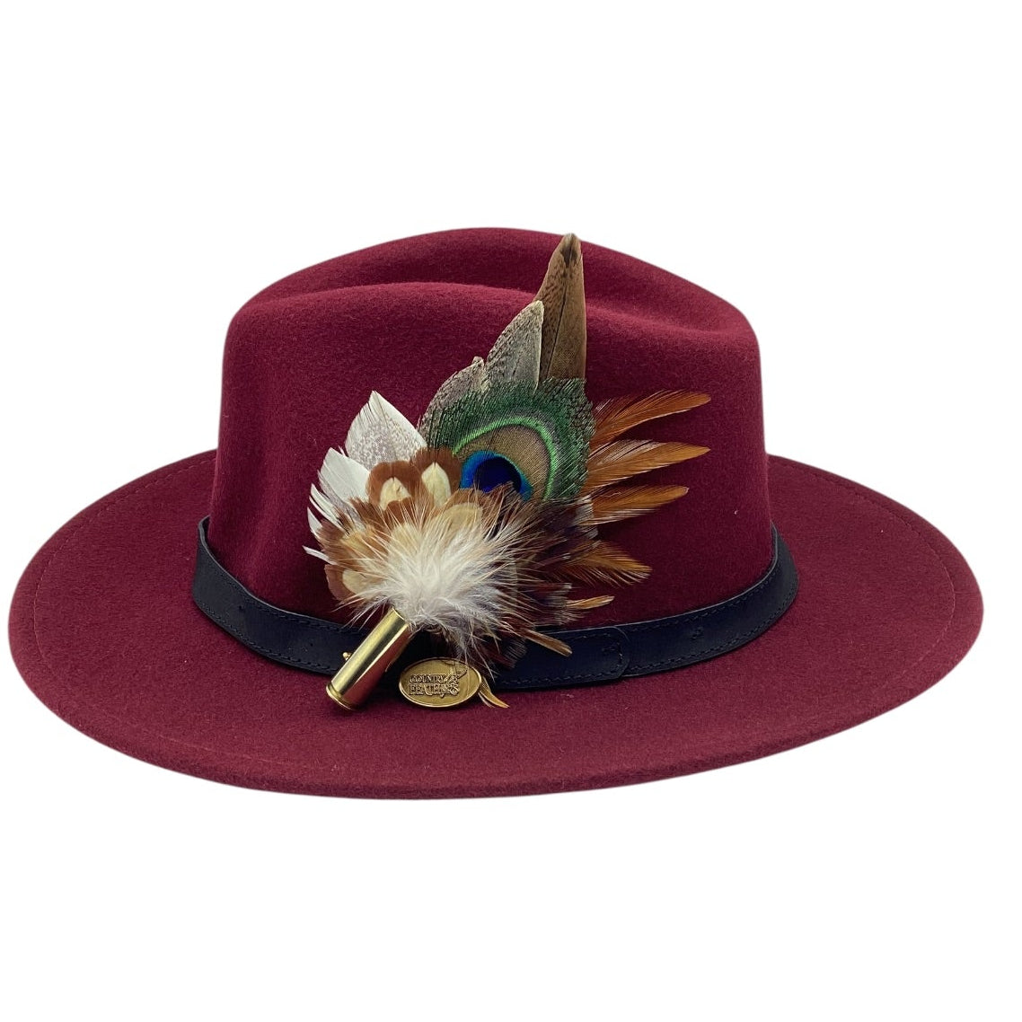 Mustard brown and Natural Feather Hat Pin (CFP828)