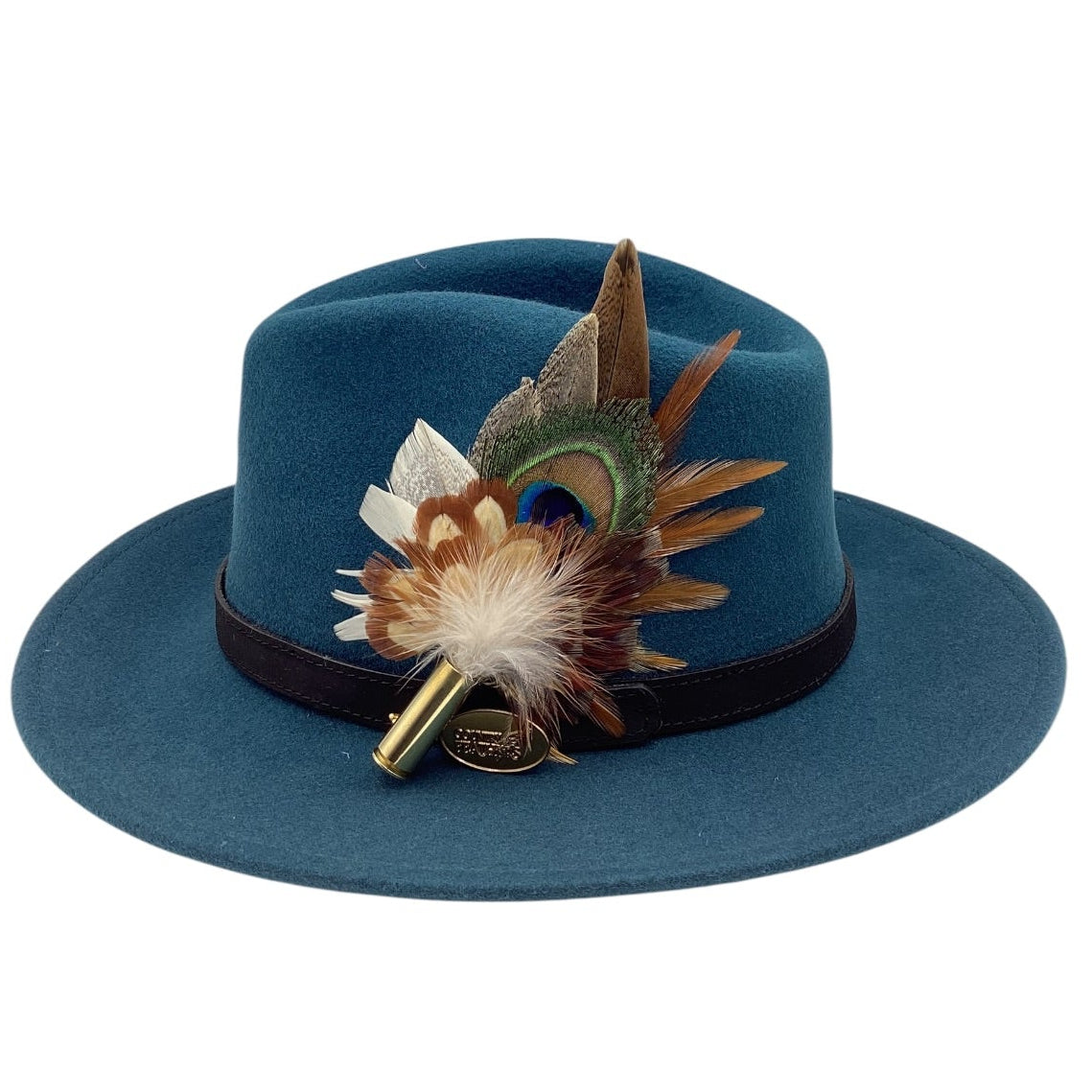 Mustard brown and Natural Feather Hat Pin (CFP828)