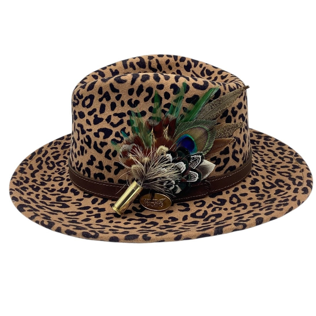 Emerald Green and Natural Feather Hat Pin (CFP830)